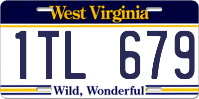 WV license plate 1TL679