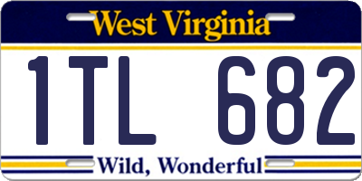 WV license plate 1TL682