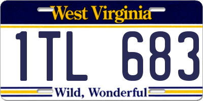 WV license plate 1TL683