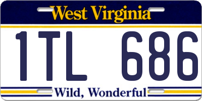 WV license plate 1TL686