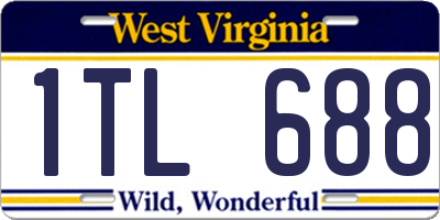 WV license plate 1TL688