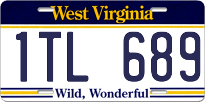 WV license plate 1TL689