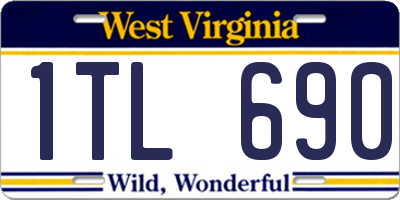 WV license plate 1TL690