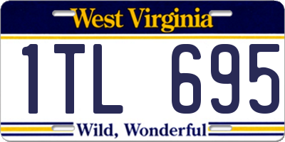 WV license plate 1TL695