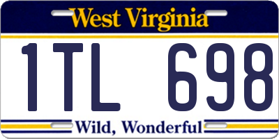 WV license plate 1TL698
