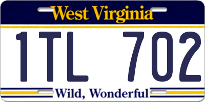 WV license plate 1TL702