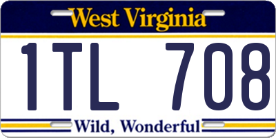 WV license plate 1TL708