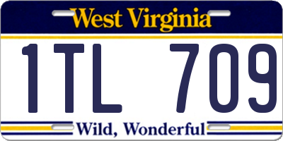 WV license plate 1TL709