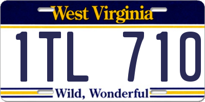 WV license plate 1TL710