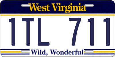 WV license plate 1TL711