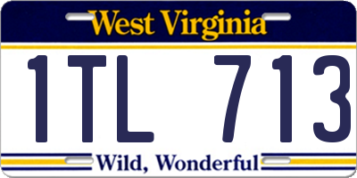 WV license plate 1TL713