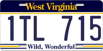 WV license plate 1TL715