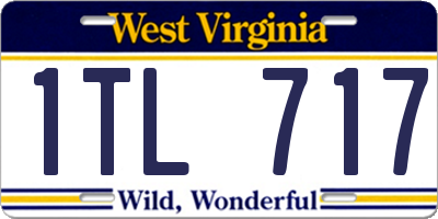WV license plate 1TL717
