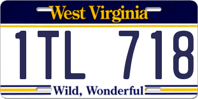 WV license plate 1TL718