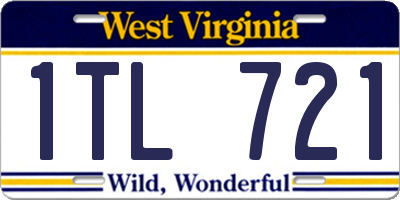 WV license plate 1TL721