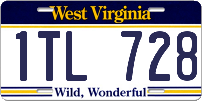 WV license plate 1TL728