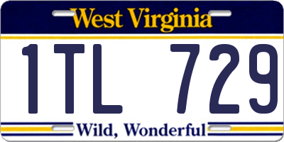 WV license plate 1TL729