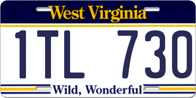 WV license plate 1TL730