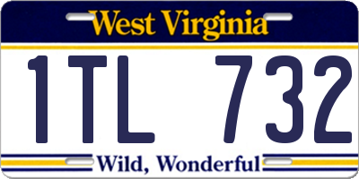 WV license plate 1TL732