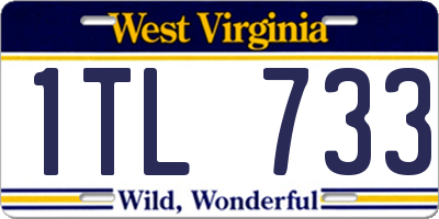 WV license plate 1TL733