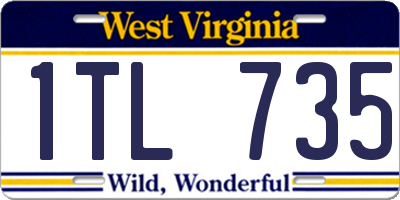 WV license plate 1TL735