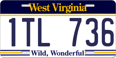 WV license plate 1TL736