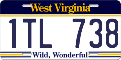 WV license plate 1TL738