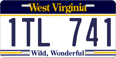 WV license plate 1TL741