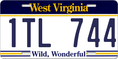 WV license plate 1TL744