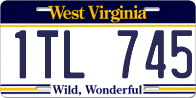 WV license plate 1TL745
