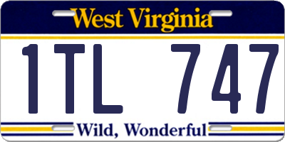 WV license plate 1TL747