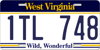 WV license plate 1TL748