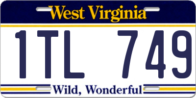 WV license plate 1TL749