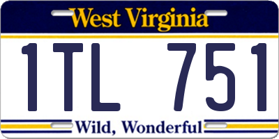 WV license plate 1TL751
