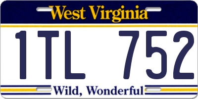 WV license plate 1TL752
