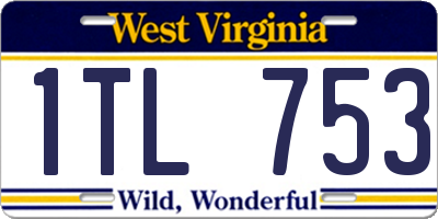 WV license plate 1TL753