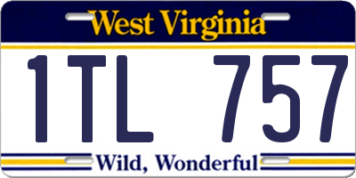 WV license plate 1TL757