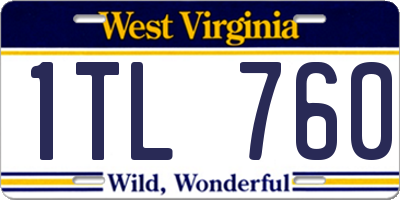 WV license plate 1TL760