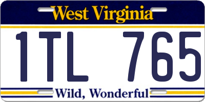 WV license plate 1TL765