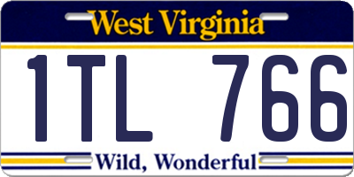 WV license plate 1TL766