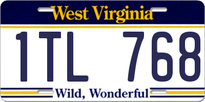 WV license plate 1TL768