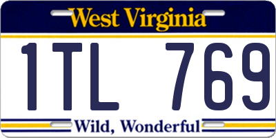 WV license plate 1TL769
