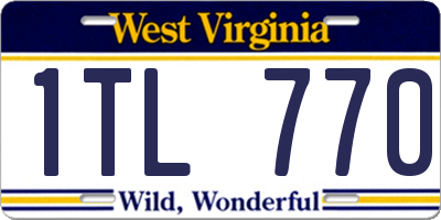 WV license plate 1TL770