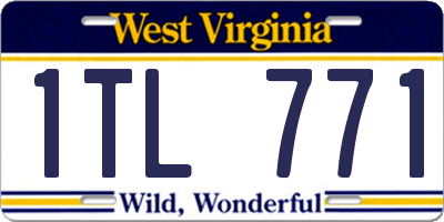 WV license plate 1TL771