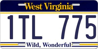 WV license plate 1TL775