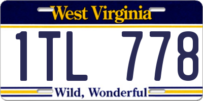 WV license plate 1TL778