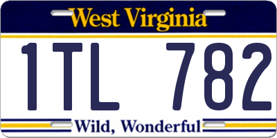 WV license plate 1TL782