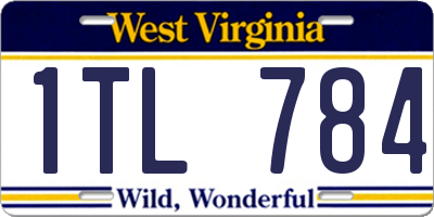 WV license plate 1TL784