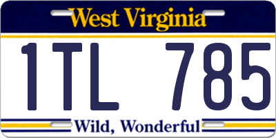 WV license plate 1TL785