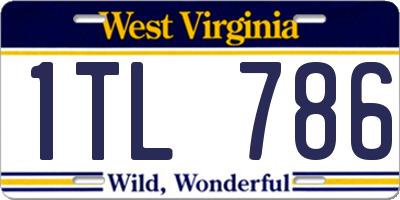 WV license plate 1TL786